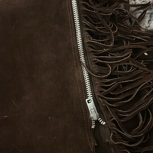 Fringed Brown Women's Chaps - Picture 8 of 12
